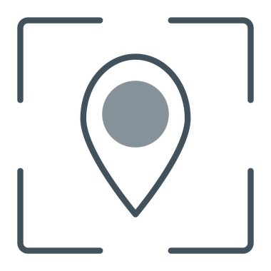 konum pin vektör çizgisi simgesi,