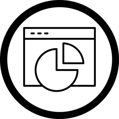 Tarayıcı. Web simgesi basit illüstrasyon