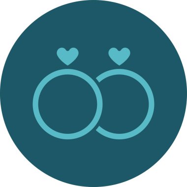 Halka vektör simgesi. biçim düz sembol, cyan ve mavi renkler, yuvarlak açılar, beyaz arkaplan