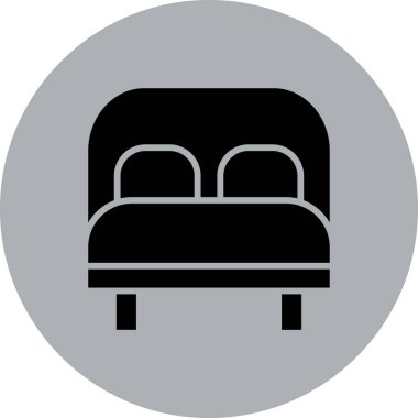 yatağın düz vektör simgesi