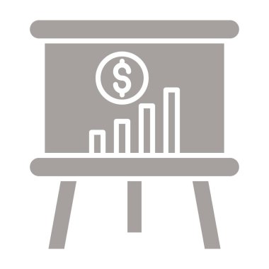 iş grafiği simgesi. Vektör simgesi. düz tasarım biçimi