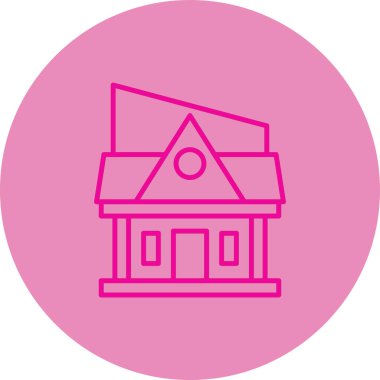 Ev. Web simgesi basit illüstrasyon