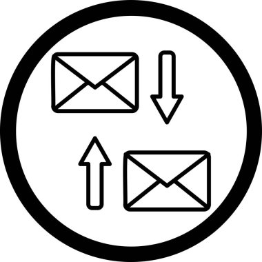 E- posta simgesi vektör illüstrasyonu