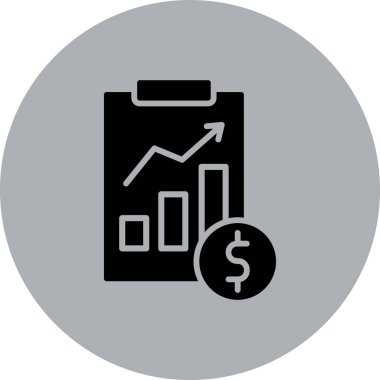 İş ve finans simgesinin vektör illüstrasyonu