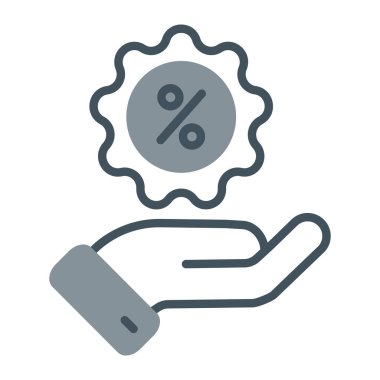 indirimli fiyat etiketi simgesi taslak biçimi