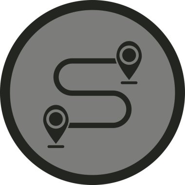 gps konum haritası simgesi - taslak biçimi