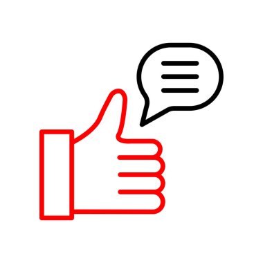 Başparmak yukarı simgesi. Anahat başparmak vektör simgesi beyaz arka plan üzerinde izole web tasarımı için