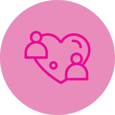 Bir kalp simgesinin vektör illüstrasyonu