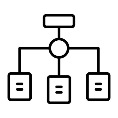 veri vektörü ince çizgi simgesi