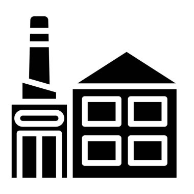 Fabrika Binası simgesi, basit tarzı