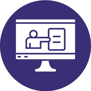 Bilgisayar. Web simgesi basit illüstrasyon