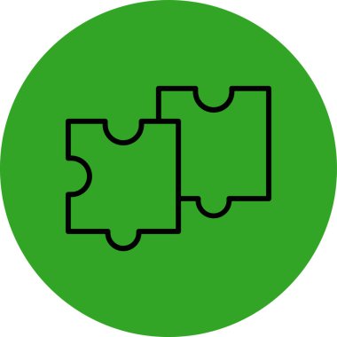 yapboz yapboz simgesi, vektör illüstrasyonu