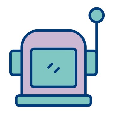 robot. Web simgesi basit illüstrasyon