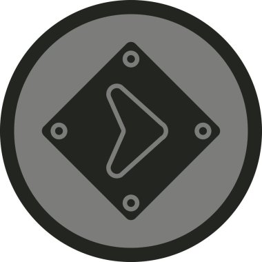 Bisikletli siyah bir simgenin vektör çizimi