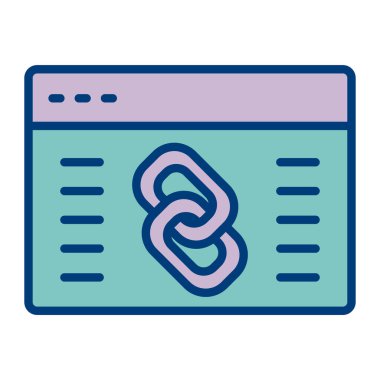 web sitesi bağlantısı renk vektör işareti