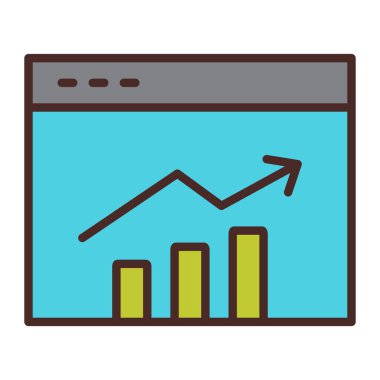 grafik vektörü ince çizgi simgesi