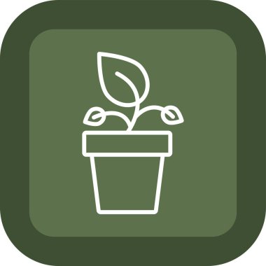 Bir bitki simgesinin vektör illüstrasyonu