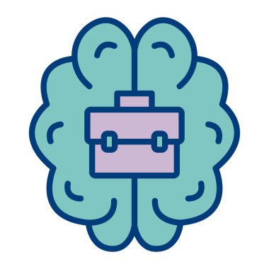 beyin ikonu vektör illüstrasyonu