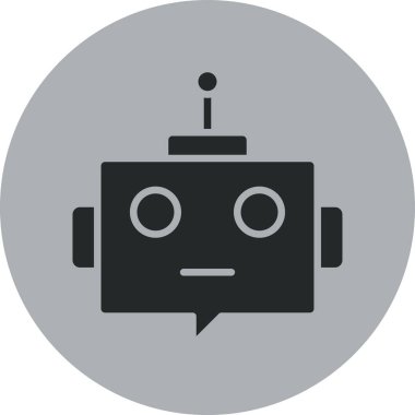 robot düz vektör simgesi