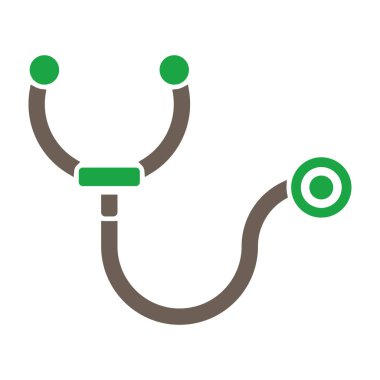 stetoskop simgesi, vektör illüstrasyonu