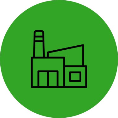 Fabrika. Web simgesi basit illüstrasyon