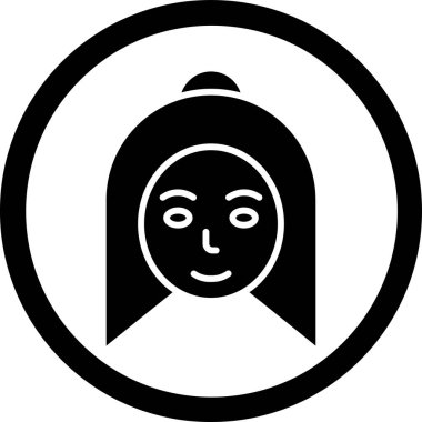 Moda tarzında izole edilmiş kadın simgesi