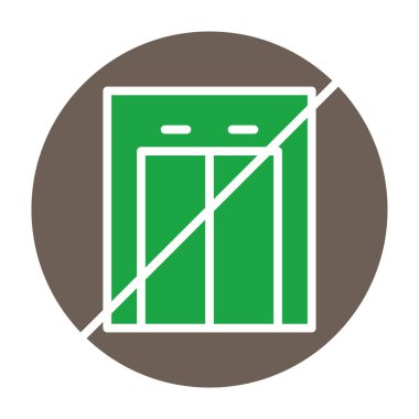 Yeşil ve siyah simgenin vektör illüstrasyonu