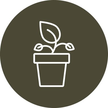 Bitki modern simgesinin vektör illüstrasyonu