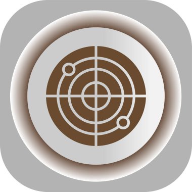 Radar simgesi, vektör illüstrasyonu