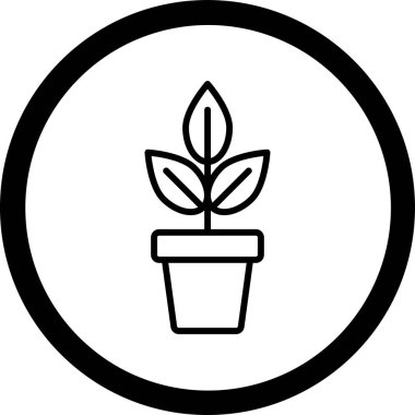 Bitki simgesinin vektör illüstrasyonu