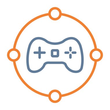 oyun vektörü ince çizgi simgesi