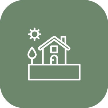 Kişisel ve ticari kullanım için illüstrasyon evi simgesi.