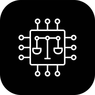 Devre kartı simgesi, teknoloji illüstrasyonu, vektör illüstrasyonu