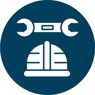 Bir kask simgesinin vektör illüstrasyonu