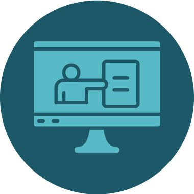 Bilgisayar. Web simgesi basit illüstrasyon