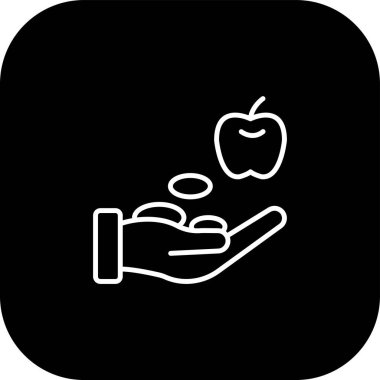 Gıda simgesinin vektör illüstrasyonu