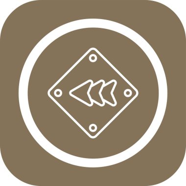 Balık simgesinin vektör illüstrasyonu