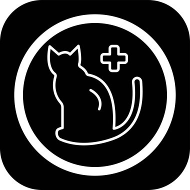 kedi vektör simgesi modern çizgi tasarım vektörü