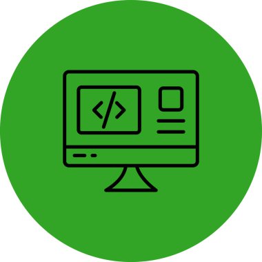 Gelişim için web tasarım simgesi. vektör illüstrasyonu