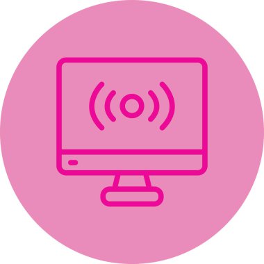 Kablosuz. Web simgesi basit illüstrasyon