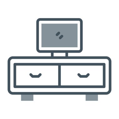 masa vektör simgesi, satır vektör illüstrasyonu