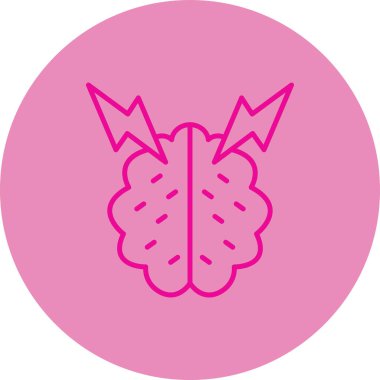 Beyin. Web simgesi basit illüstrasyon