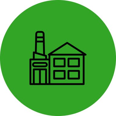 Fabrika simgesi vektör illüstrasyonu