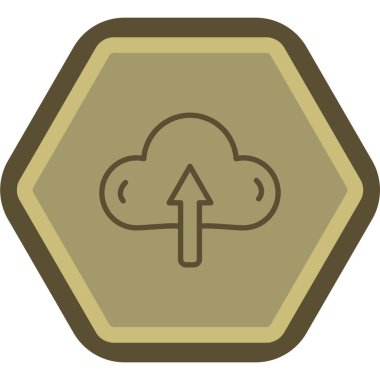 Bulut. Web simgesi basit illüstrasyon