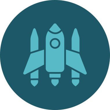 roket ikonu vektör illüstrasyonu