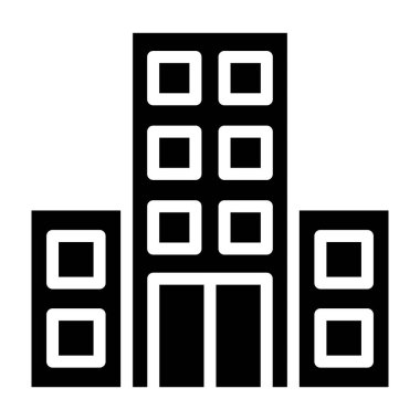 Bina. Web simgesi basit illüstrasyon