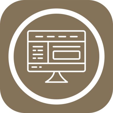 vektör lcd simgesi illüstrasyonu