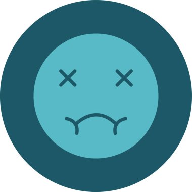 üzgün emoji simgesi, vektör illüstrasyonu