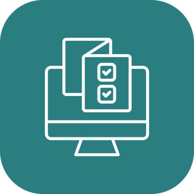 Kontrol listesi simgesi vektör illüstrasyonu