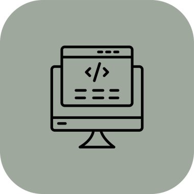 Modern bilgisayar simgesinin vektör illüstrasyonu